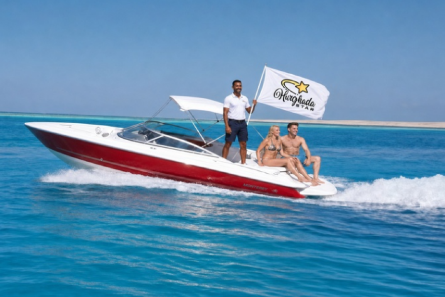 Hurghada Private Speedboat Cruise to Hula Hula Island or Orange Bay